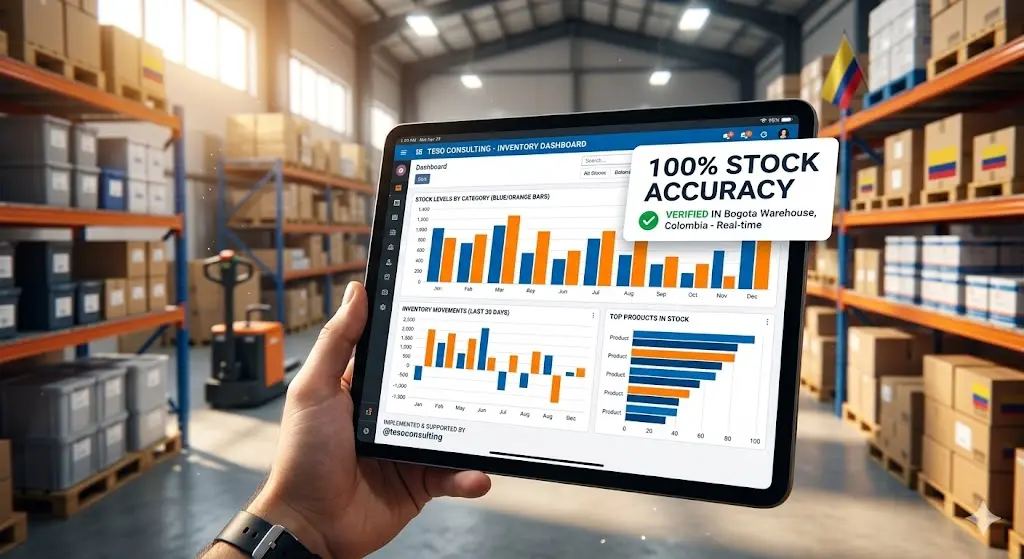 Dashboard de Odoo ERP - Gestión en tiempo real